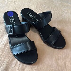 Italian Shoemakers Black Sandal Heels